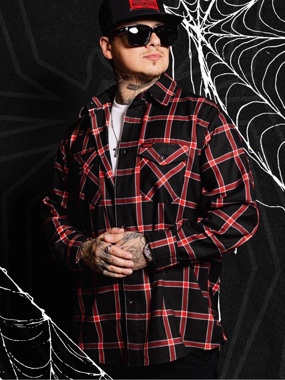 Dixxon The Widow Flannel Mens Plaid Shirt Sz LT